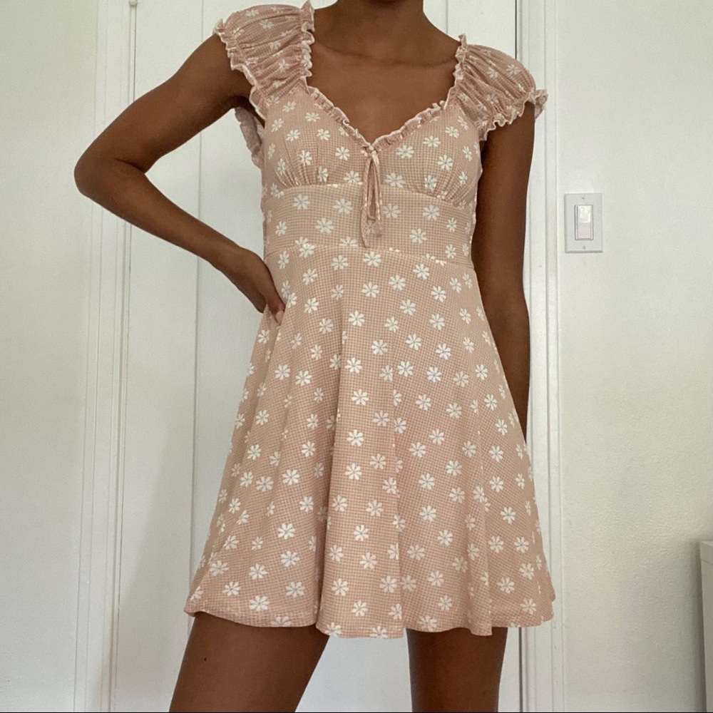 Small Urban Outfitters pink floral dress